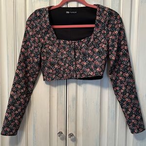 NEVER WORN Zara Corset Crop Top